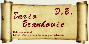 Dario Branković vizit kartica